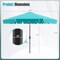 Costway 10 FT Patio Umbrella with Crank Tilt Adjustment Ruffles Vented Top 8 Ribs Beige/Brown/Gray/Blue/Red